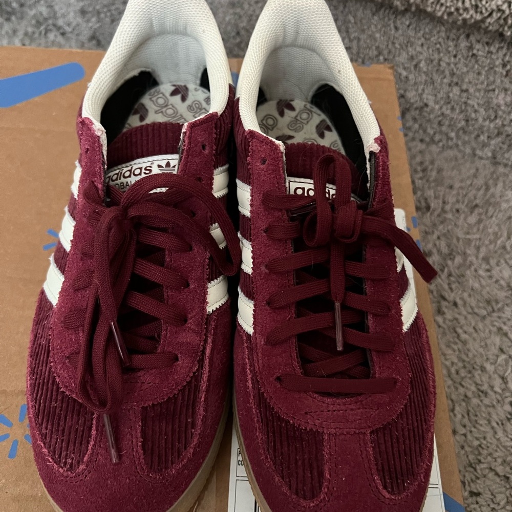 Adidas Maroon Sneakers with White Accents